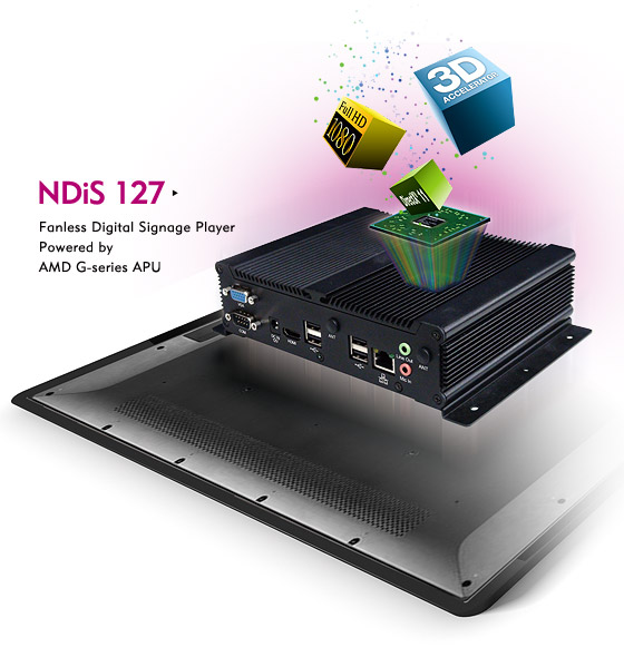 1080P media player, Digital Signage Player - NDiS 127