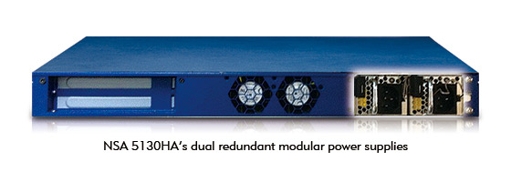 NSA 5130HA is built with dual redundant