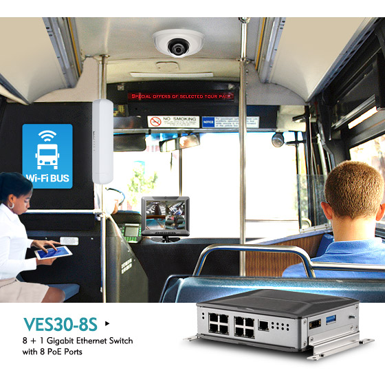 Fanless In-vehicle PoE Switches Simplify Wiring and Power Management