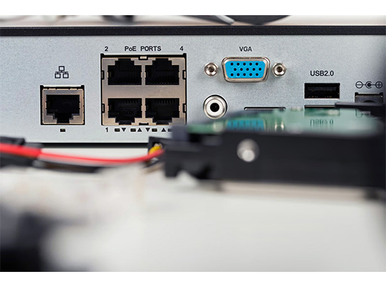 Industrial IoT gateway with Ethernet and PoE ports for factory connectivity.