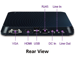 Digital Signage Player-NDiS125 rear View 