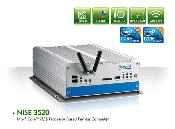 Intel® Core™ i7/i5 Processor Based Fanless Computer - NISE 3520