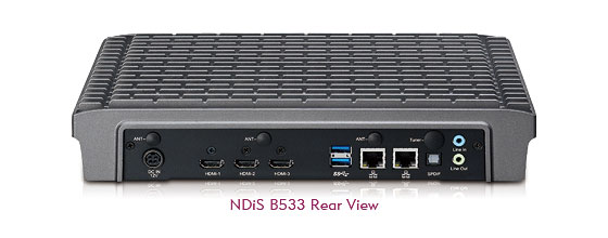 Digital Signage Player-NDiS B533 Rear View