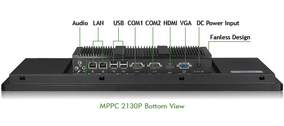 Panel PC - MPPC 2130P Bottom View