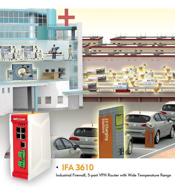 NEXCOM HENGE™ Industrial Firewall Secures Industrial Network Against Cyber Threats