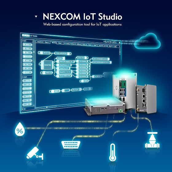 Free NEXCOM IoT Studio Bolsters IoT Innovations with Coding-free Deployment