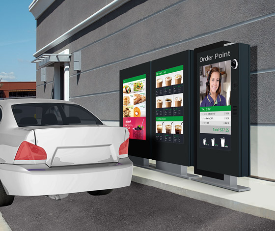 Drive-Thru Service Mimics In-Store Experience with Digital Signage