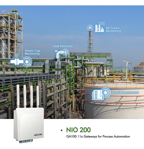 NIO 200 ISA100.11a Gateways Build Robust Industrial Wireless Network for Process Automation 
