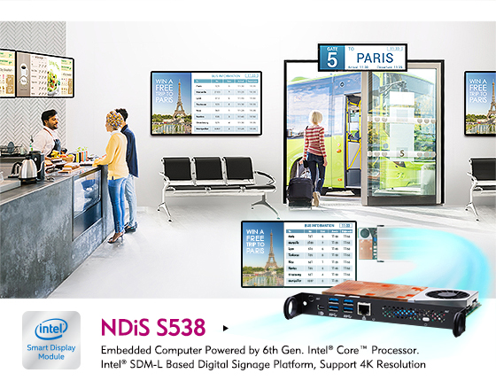 NEXCOM’s Slim and Powerful Intel® SDM-L Digital Signage Player Expands Integration Options