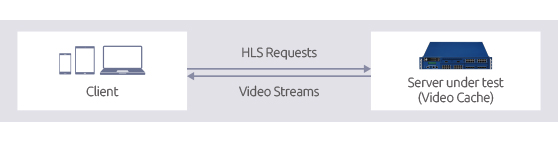 Figure 3. Architecture of video distribution test.