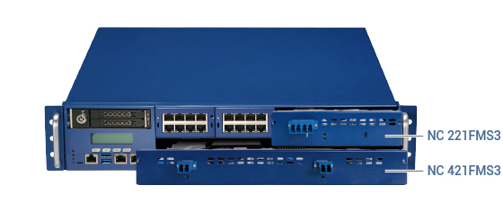 Figure 1. NVIDIA® Mellanox® ConnectX®-5-based 100G bypass LAN module in NSA 7146