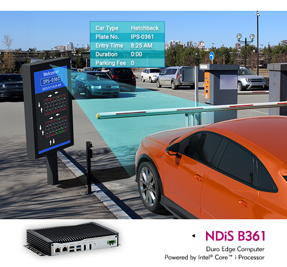 Smart Parking Solutions Powered by the NDiS B361 Edge AI Computer