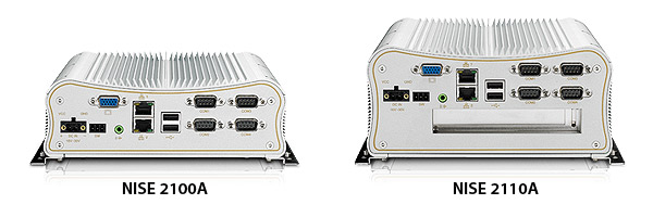 Fanless PC-NISE 2100A/ 2110A Rear View