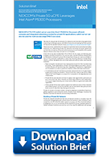 Download Solution Brief: NEXCOM’s Private 5G uCPE Leverages Intel Atom® P5300 Processors